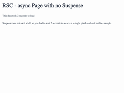 No suspense, slow data loading